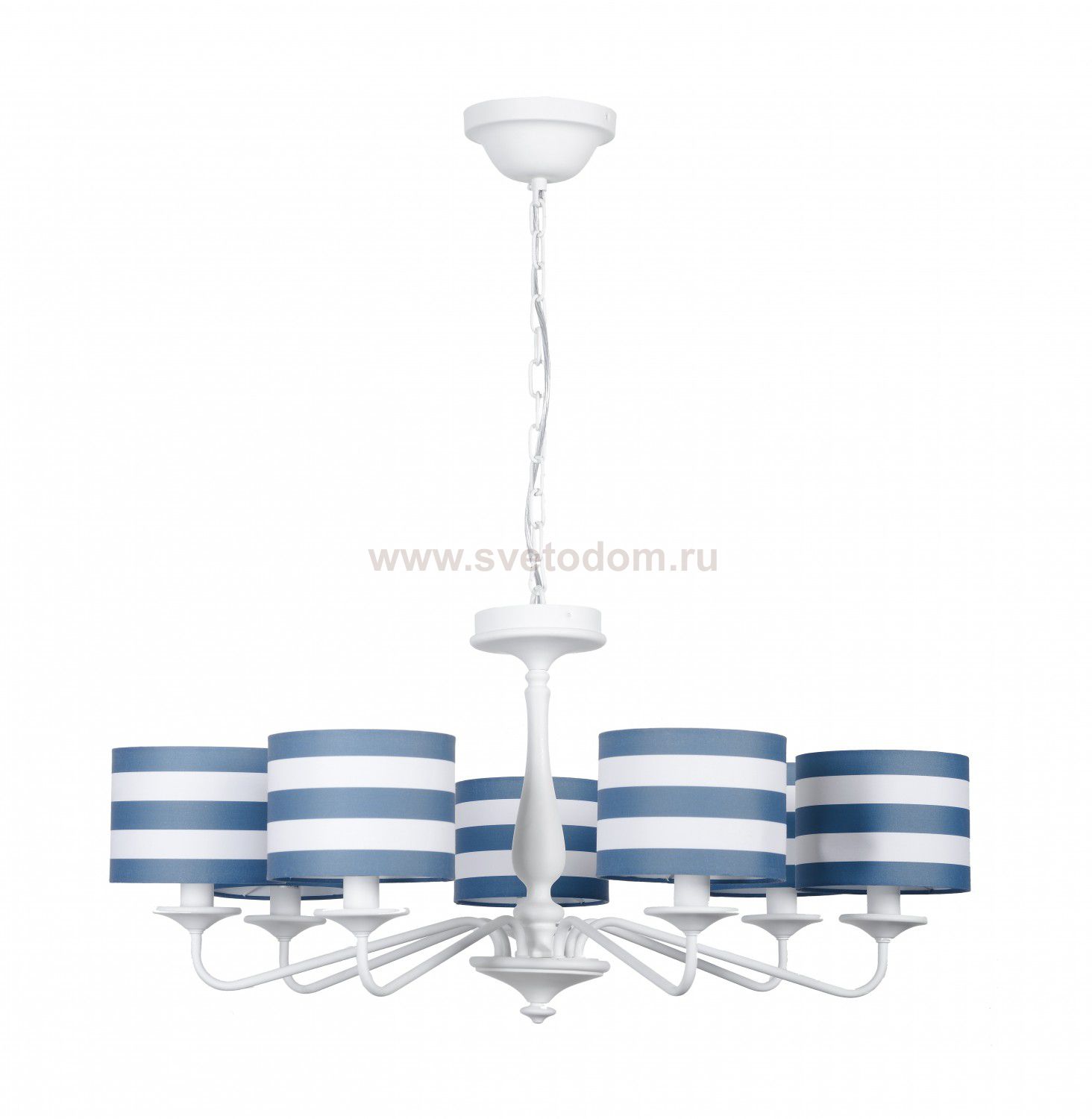 Люстра с полосатыми абажурами Arti Lampadari Barge E 1.1.7 W