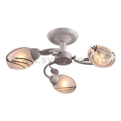 Светильник потолочный Bili-CL60E27*3WH металл, стекло E27*60W*3