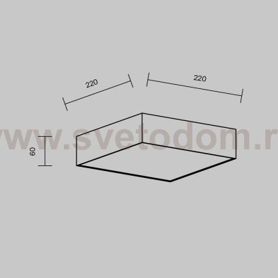 Потолочный светильник Maytoni C032CL-24W3K-SQ-B Zon