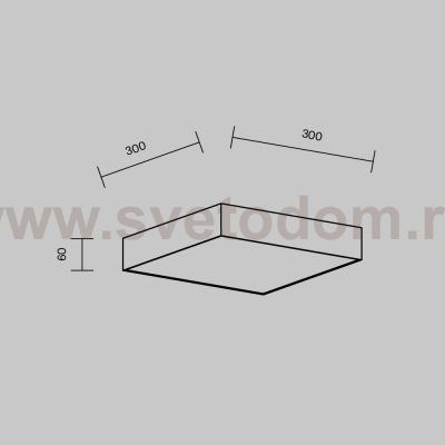 Потолочный светильник Maytoni C032CL-36W3K-SQ-W Zon