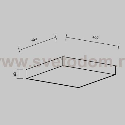 Потолочный светильник Maytoni C032CL-45W3K-SQ-W Zon