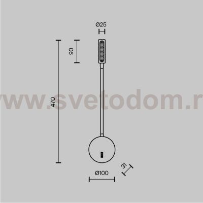 Светильник бра Maytoni C035WL-L3W3K