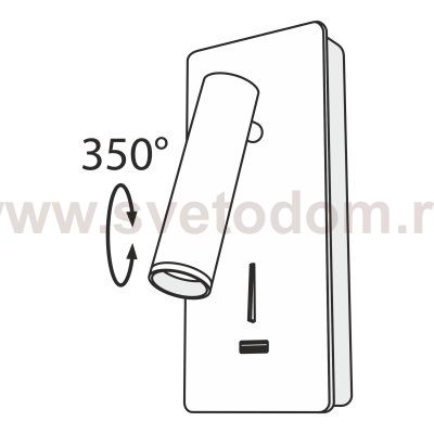 Светильник бра с USB Maytoni C041WL-L3B3K Mirax