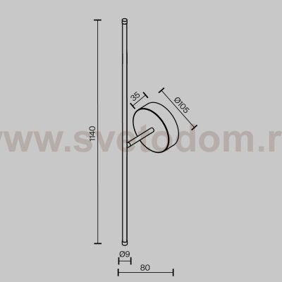 Настенный светильник (бра) Maytoni C084WL-L18BS2.7K-1