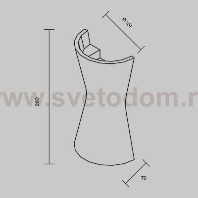 Настенный светильник (бра) Technical C123WL-GU10-02-W