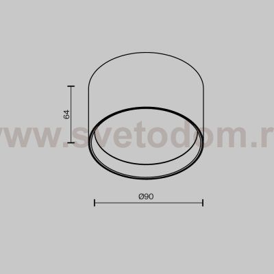 Потолочный светильник Technical C127CL-L7W4K-BS