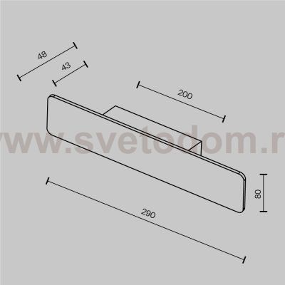 Настенный светильник (бра) Technical C80WL-10W3K-B