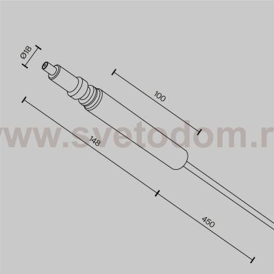 Комплектующие для систем освещения с токоведущими элементами Technical CA002PI-BS