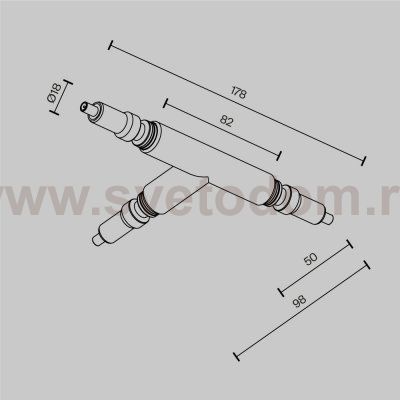 Комплектующие для систем освещения с токоведущими элементами Technical CA007TC-B