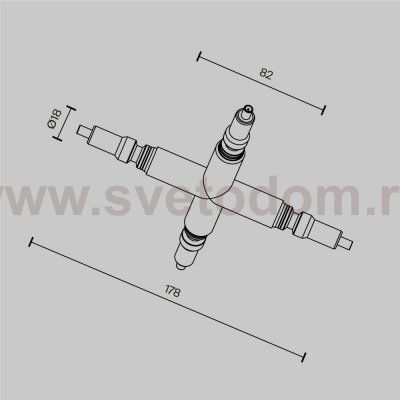 Комплектующие для систем освещения с токоведущими элементами Technical CA008TX-B