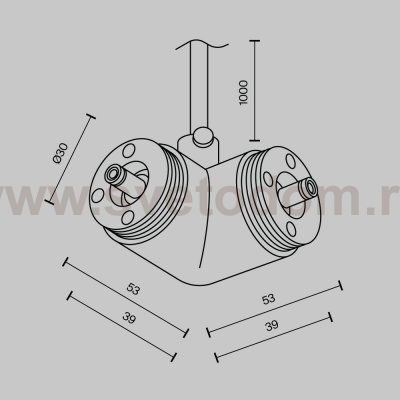 Комплектующие для систем освещения с токоведущими элементами Technical CA014LC-P-B