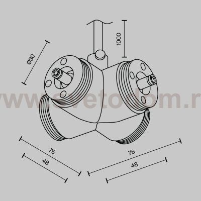 Комплектующие для систем освещения с токоведущими элементами Technical CA017TX-P-B