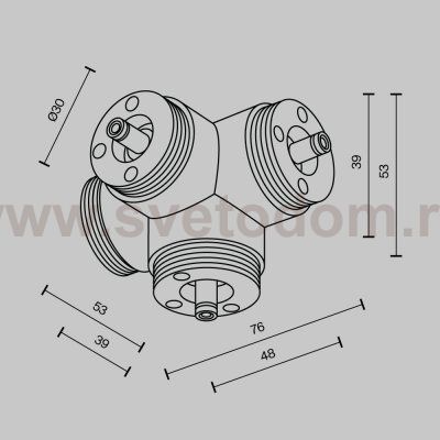 Комплектующие для систем освещения с токоведущими элементами Technical CA019L4C-B