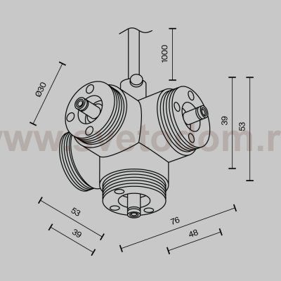 Комплектующие для систем освещения с токоведущими элементами Technical CA019L4C-P-B