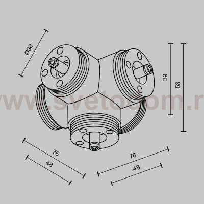 Комплектующие для систем освещения с токоведущими элементами Technical CA020L5C-B