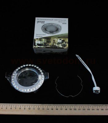 Светильник Gauss Strass CA030 Круг. Кристал/Хром, Gu5.3