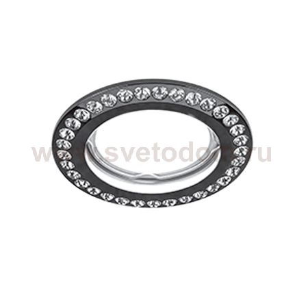 Светильник Gauss Strass CA031 Круг. Кристал/Черный, Gu5.3 (CA031)