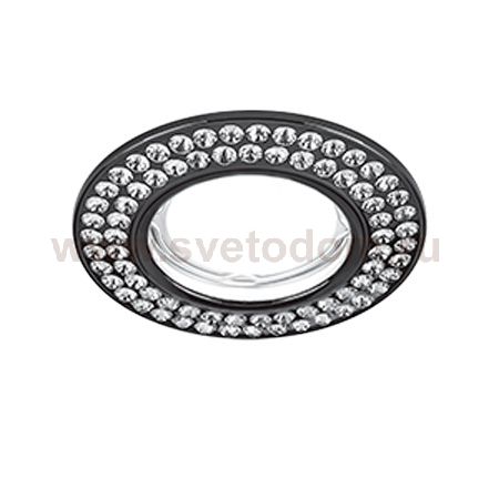 Светильник Gauss Strass CA035 Круг. Кристал/Черный, Gu5.3 (CA035)