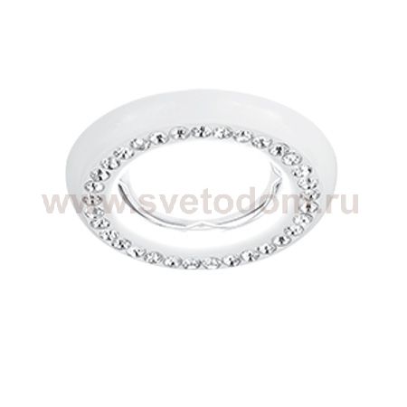 Светильник Gauss Strass CA037 Круг. Кристал/Белый, Gu5.3