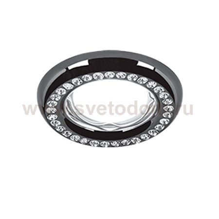 Светильник Gauss Strass CA038 Круг. Кристал/Черный, Gu5.3 (CA038)