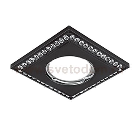 Светильник Gauss Strass CA041 Квадрат. Кристал/Черный, Gu5.3 (CA041)