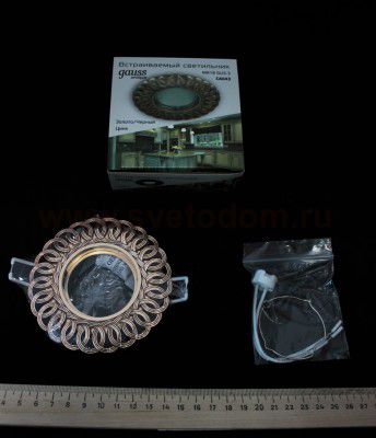 Светильник Gauss Antique CA043 Круг. Золото/Черный Gu5.3 (CA043)