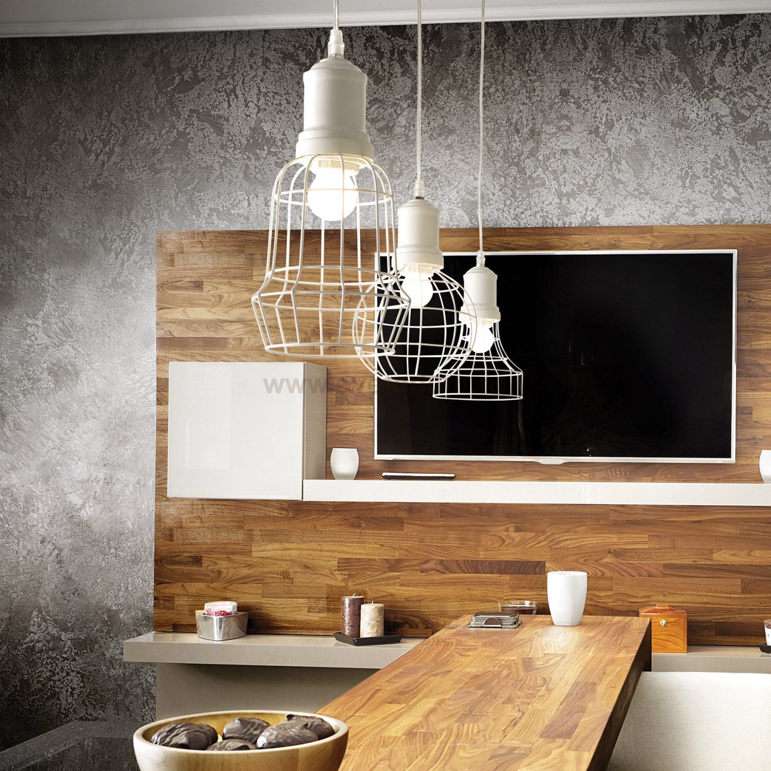 Ideal Lux CAGE SP1 PLATE BIANCO Светильник подвесной