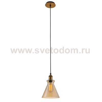 Светильник подвесной Crystal Lux CAMPANELLA SP1 AMBER (1300/201)