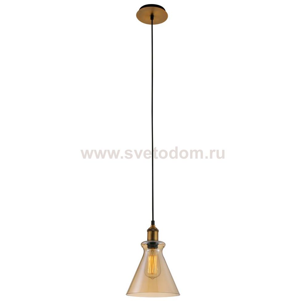 Светильник подвесной Crystal Lux CAMPANELLA SP1 AMBER (1300/201)