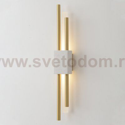 Бра Crystal Lux CARTA AP6W LED WHITE/BRASS