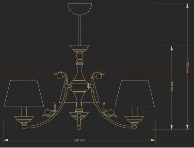 Люстра Kutek CASAMIA ABAZUR CAS-ZW-3(P/A)