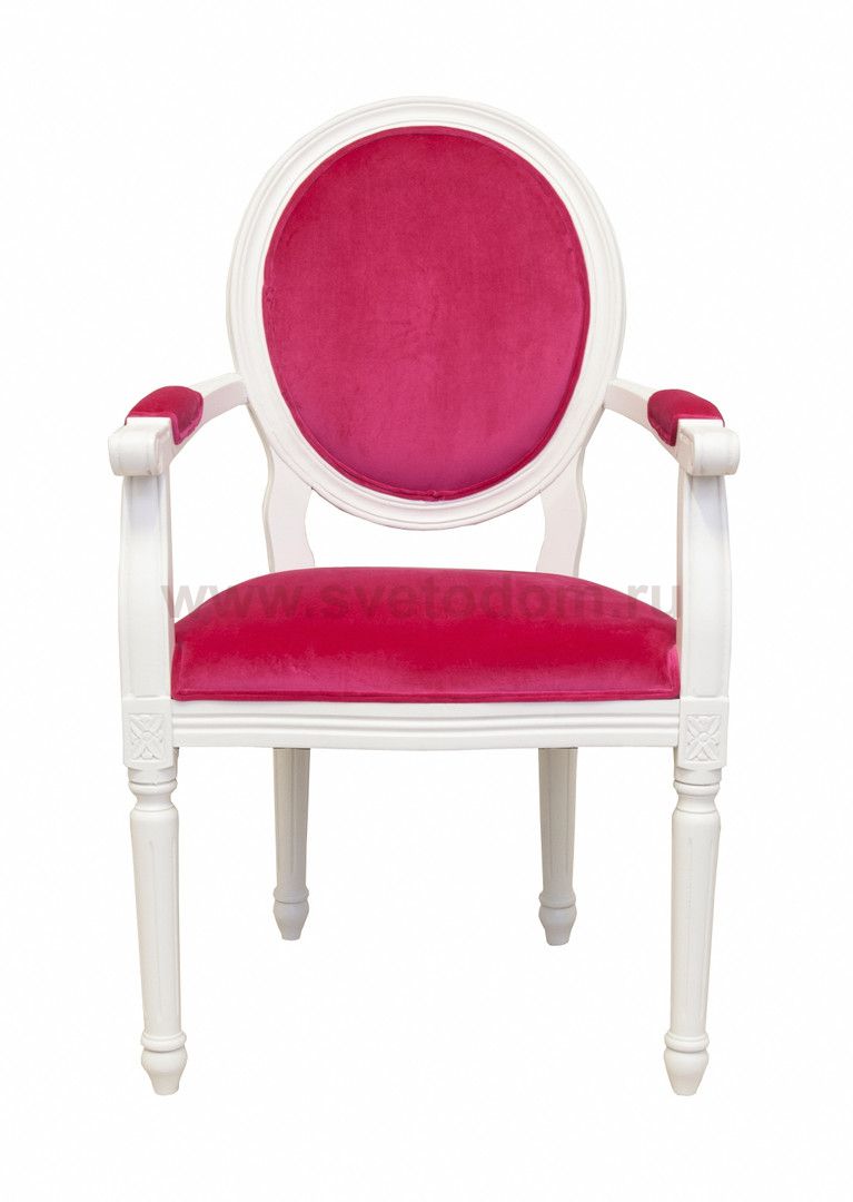 Мягкий стул с подлокотниками Diella Pink MAK interior CF-1916B-PV Розовый