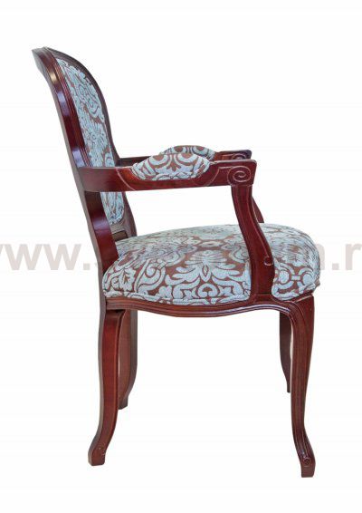 Мягкий стул с подлокотниками Vintera MAK interior CH-901 Голубой, коричневый