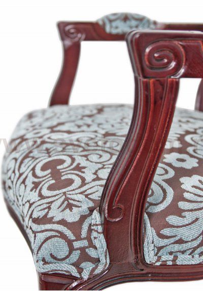 Мягкий стул с подлокотниками Vintera MAK interior CH-901 Голубой, коричневый