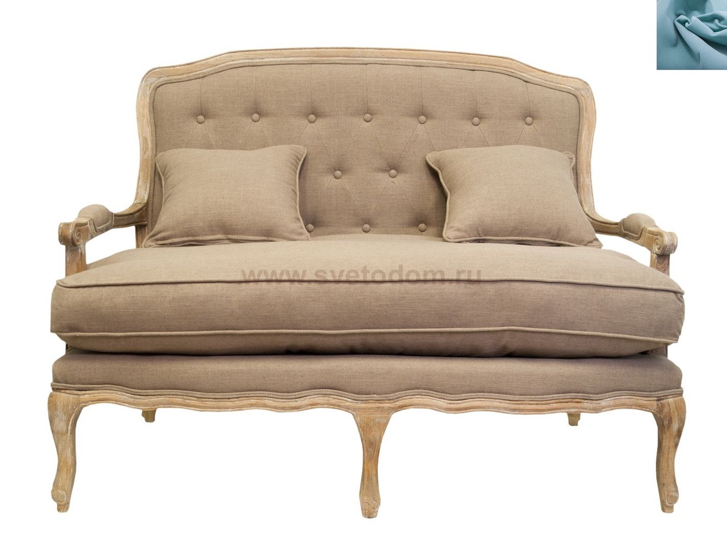 Диван Yareli Brown MAK interior CH-948-teal Голубой