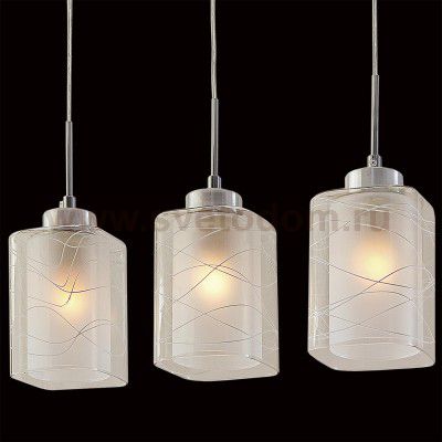 Плафон стекло двойное с узором 130*100мм E27 Румба CL159 (архив)