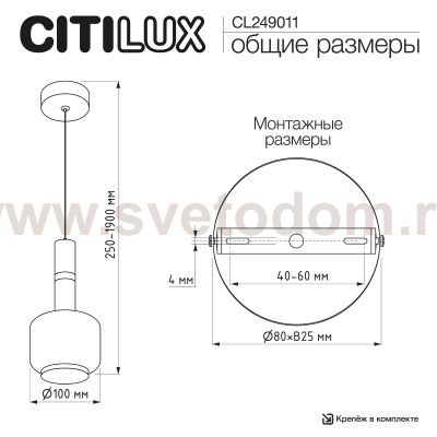 Подвесной светильник Citilux CL249011 LASS