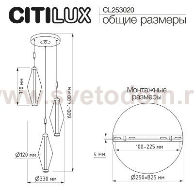 Citilux TANNA CL253020 LED Подвесной светильник