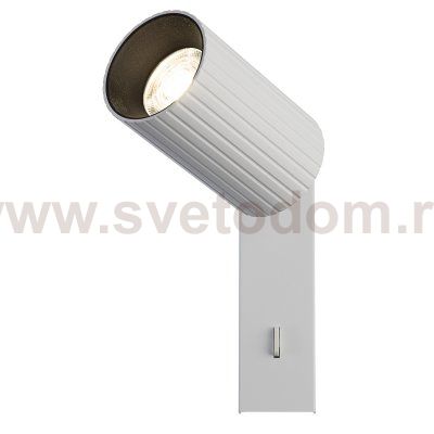 Citilux AXEL CL512510R Спот поворотный с выключателем Белый Рифлёный