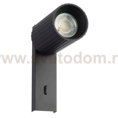 Citilux AXEL CL512511R Спот поворотный с выключателем Чёрный Рифлёный