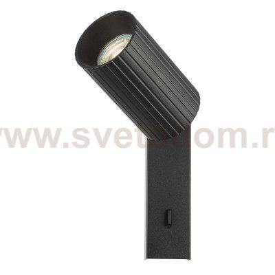 Citilux AXEL CL512511R Спот поворотный с выключателем Чёрный Рифлёный