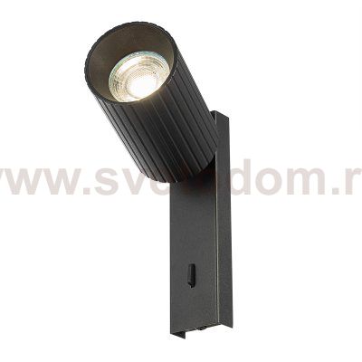 Citilux AXEL CL512511R Спот поворотный с выключателем Чёрный Рифлёный
