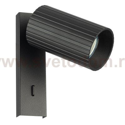 Citilux AXEL CL512511R Спот поворотный с выключателем Чёрный Рифлёный