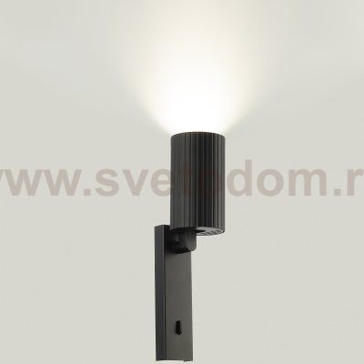 Citilux AXEL CL512511R Спот поворотный с выключателем Чёрный Рифлёный