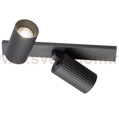 Citilux AXEL CL512521R Спот поворотный двойной Чёрный Рифлёный