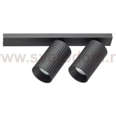 Citilux AXEL CL512521R Спот поворотный двойной Чёрный Рифлёный