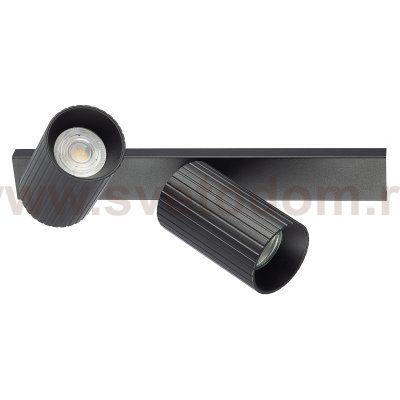 Citilux AXEL CL512521R Спот поворотный двойной Чёрный Рифлёный