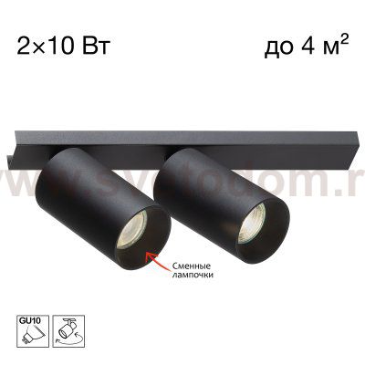 Citilux AXEL CL512521 Спот поворотный двойной Чёрный