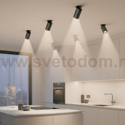 Citilux AXEL CL512D11R Спот поворотный встраиваемый Чёрный Рифлёный