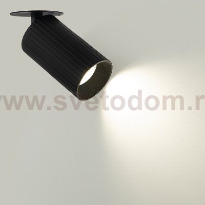 Citilux AXEL CL512D11R Спот поворотный встраиваемый Чёрный Рифлёный